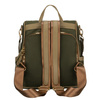 Grüner, städtischer Damen-Rucksack aus Nylon und Öko-Leder mit abnehmbarem Gürtel - Peterson