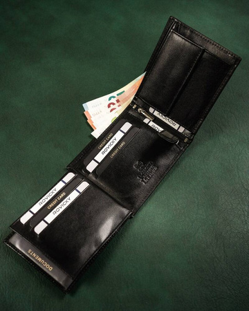 Herren Geldbörse aus Leder ohne äußeren Verschluss – Rovicky