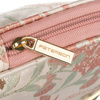 Reise-Kosmetiktasche aus synthetischem Material in Rosa-Beige mit Blumenmuster - Peterson