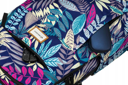 Klassischer Damen Rucksack aus Polyester mit Blumenmuster – Rovicky