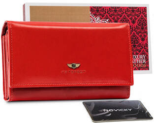 Damen Geldbörse aus Leder mit Außentasche – Peterson