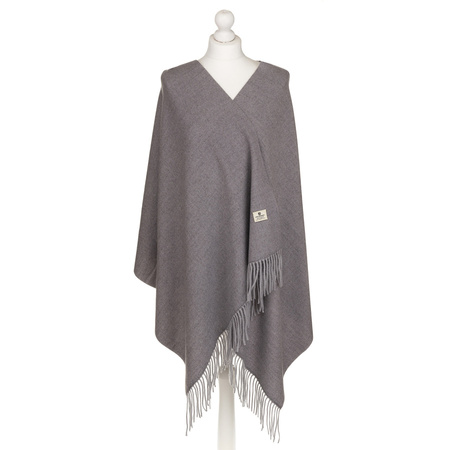 Eleganter grauer Schal mit Fransen – Peterson