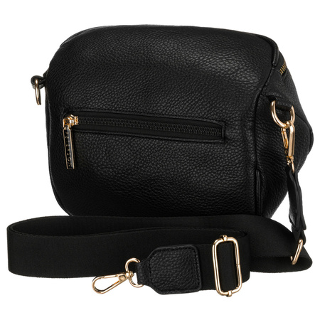 Praktische, städtische Damen-Bauchtasche aus Öko-Leder in Schwarz, einteilig - Peterson