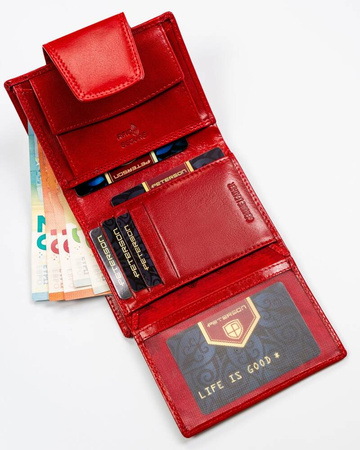 Damen Geldbörse aus Leder mit Druckverschluss – Peterson