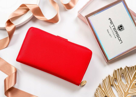 Große vertikale Damen Geldbörse aus Öko-Leder – Peterson