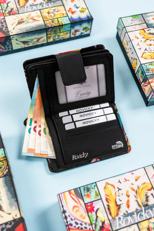 Große, vertikale Damen Geldbörse aus echtem Leder – Rovicky