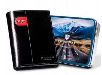 Große Herren Geldbörse aus Leder ohne Verschluss – Peterson