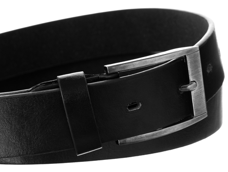 Unisex Gürtel aus Öko-Leder mit silberfarbener Schnalle – Cavaldi