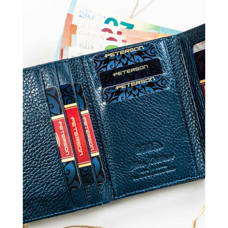 Damen Geldbörse mit RFID-Schutz und Druckknopfverschluss – Peterson