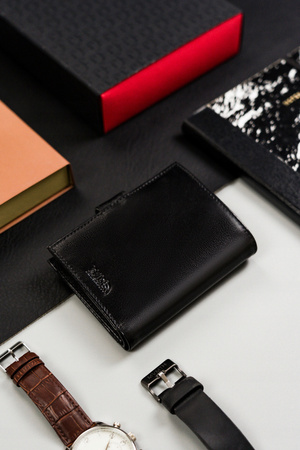 Kleine Herren Geldbörse aus Leder mit Druckknopf – Peterson