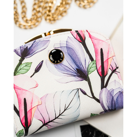 Kleine Damen Geldbörse aus Öko-Leder mit Blumenmuster – Peterson