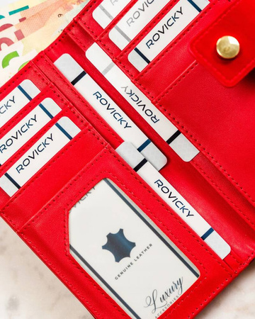 Klassische Damen-Geldbörse aus Öko-Leder – Rovicky