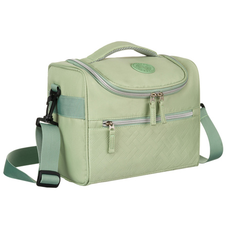 Grüne Reise-Kulturtasche aus Synthetikstoff mit Aufhängehaken – Peterson