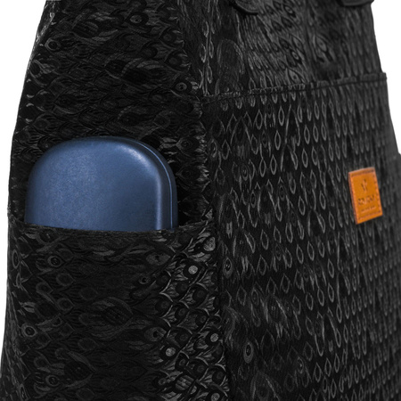 Schwarze Shopper-Tasche aus Stoff – Rovicky