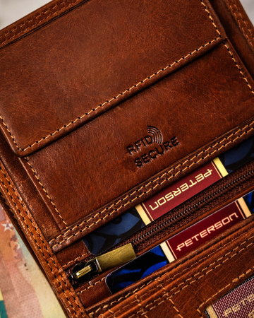 Große Herren Geldbörse aus Leder mit geprägtem Sternzeichen – Peterson