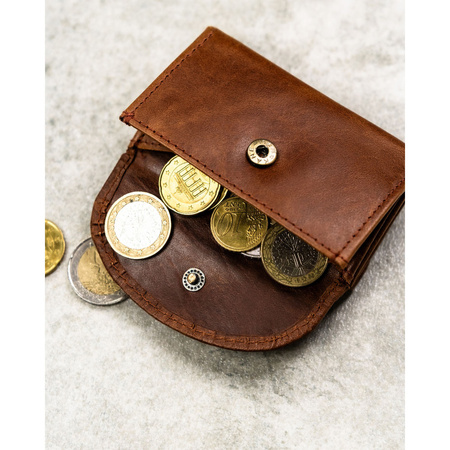 Braune Herren-Geldbörse aus Leder mit RFID-System – Rovicky