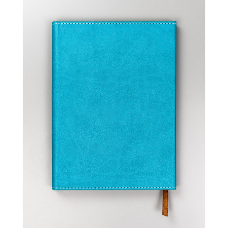 Geschenkset: Türkiser Notizblock mit Magnetverschluss und schwarzer Kugelschreiber – Peterson