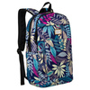 Klassischer Damen Rucksack aus Polyester mit Blumenmuster – Rovicky