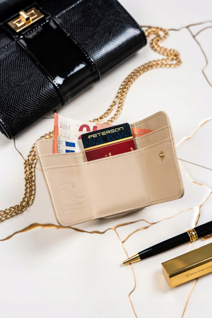 Kleine, elegante Damen Geldbörse aus Öko-Leder – Peterson