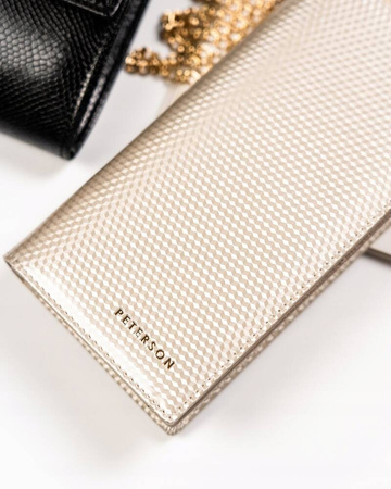 Große Damen Geldbörse Hochformat mit Magnetverschluss und Reißverschluss – Peterson