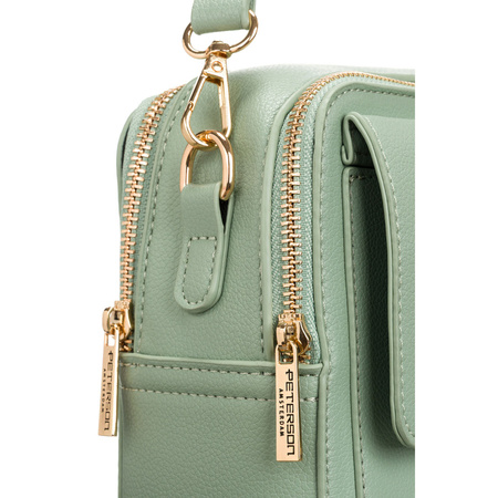 Modische Damen Umhängetasche in Grün aus Öko-Leder – Peterson