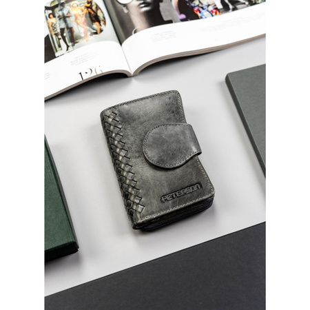 Stilvolle Damen Geldbörse aus grauem Farbverlauf-Leder – Peterson