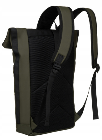 Großer grüner Rolltop-Rucksack mit Laptopfach – Peterson