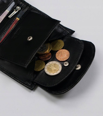 Damen Geldbörse aus Leder mit Druckknopf – Peterson