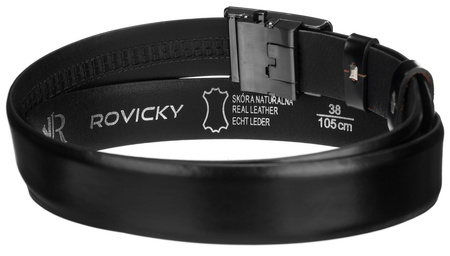 Herren Ledergürtel für Anzug mit automatischer Schnalle – Rovicky