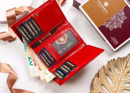 Mittelgroße Damen Geldbörse aus echtem Leder – Peterson