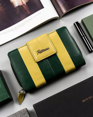 Damen Geldbörse aus Leder mit Druckknopf – Peterson