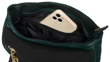 Gestepptes Umhängetasche mit goldener Kette – Peterson