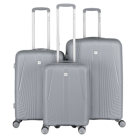 Peterson Koffer-Set aus ABS-Kunststoff in Grau