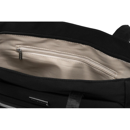 Praktische schwarze Damen Shopper Tasche für die Schulter – Peterson