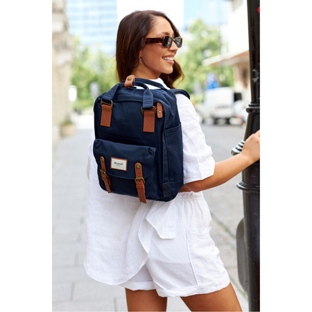 Modischer marineblauer Sportrucksack mit Laptopfach - Himawari