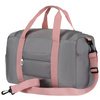 Sport-Reisetasche aus Polyester in Grau-Rosa mit Reißverschluss – Peterson