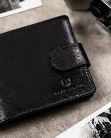 Geschenkset: Mittlere Herren Geldbörse aus Leder und Schlüsselanhänger – Peterson