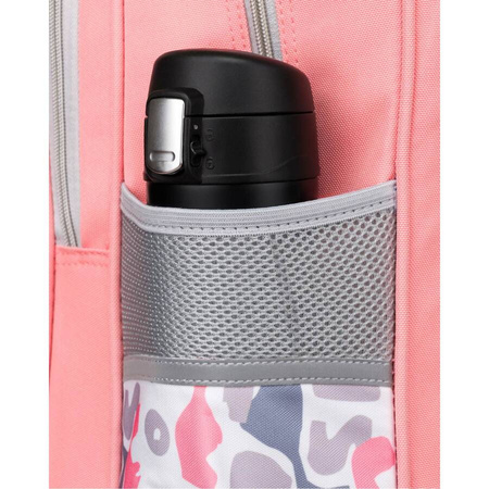 Rosa Schulrucksack aus atmungsaktivem Polyester mit Brustgurt – Peterson