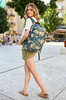 Klassischer Damen Rucksack aus Polyester mit Blumenmuster – Rovicky