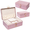 Elegante rosafarbene Schatulle mit Schnappverschluss und Schlüssel – Peterson
