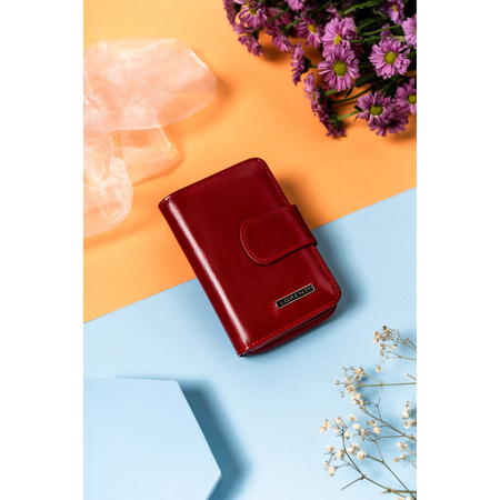 Klassische Damen Geldbörse mit Druckknopf und Reißverschluss – Lorenti