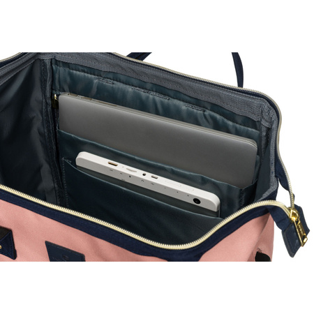 Zweifarbiger Damen Rucksack mit Laptopfach, ideal für Handgepäck – Peterson