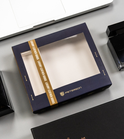 Geschenkset: Herren Geldbörse aus Leder und Schlüsselanhänger – Peterson