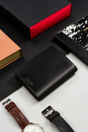 Klassische Herren Geldbörse aus Leder ohne äußeren Verschluss – Peterson