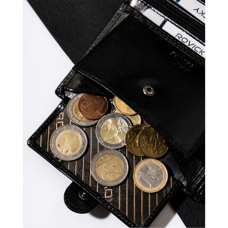 Kompakte Herren Geldbörse für Karten aus Echtleder – Rovicky