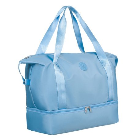 Reisetasche aus strapazierfähigem Polyester in Hellblau - Peterson