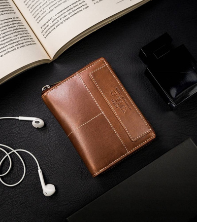 Große Herren Geldbörse aus Leder im Hochformat mit RFID-Schutz – Always Wild