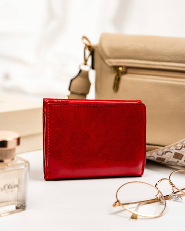 Damen Geldbörse aus Leder mit Druckknopf – Rovicky