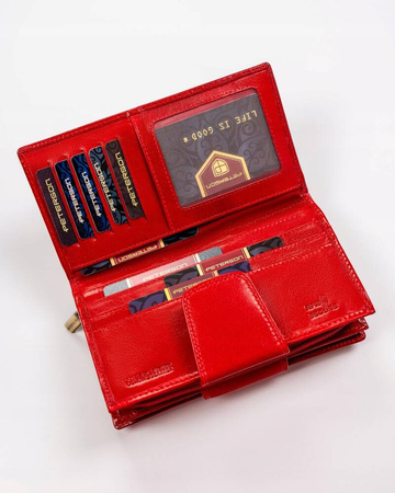 Geräumige Damen Geldbörse aus Leder mit Druckverschluss – Peterson