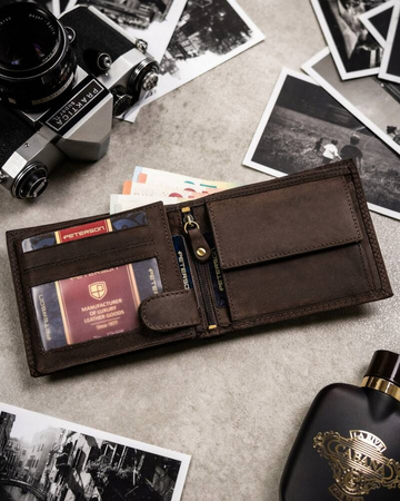 Geschenkset: Herren Geldbörse aus Leder und Schlüsselanhänger – Peterson